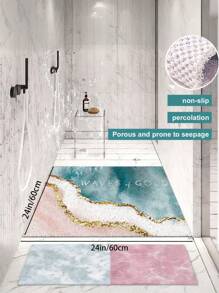 1pc Non-Slip Shower Mat With Drainage Holes, Soft & Comfortable PVC Loofah Massage Bath Mat, Quick-Dry, Ideal For Bathroom & Wet Areas, Bathroom Accessory|Hollow Design|Non-Slippery Surface, Shower Mat For Bathroom