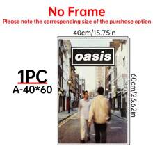 1pc Canvas Wall Art Poster Inspired By The Oasis Album, Features Bright Colors Like Sky Blue, Ginger Yellow, Mixed Shades, White, Pink, And Black. It'S An Decor Piece Perfect For Music Lovers In Living Rooms And Bedrooms.Canvas Wall Art,Posters For Room,Home Decor,Room Decor Aesthetic,Room Decoration Stuff.Optional Frame - 1pc - View 16