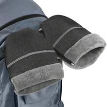Baby Stroller Warm Gloves, Outdoor Stroller Anti-Freeze Anti-Cold Anti-Wind Cover, Winter Umbrella Stroller Waterproof Warm Handguards