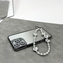 新款时尚电镀闪光手机壳，带水钻装饰、链条挂绳、电镀心形手机带、高端女式设计带镜头膜、防震全覆盖软壳，适用于 17 PROMAX、17 AIR、17 PRO、17、16 PROMAX、16 PRO、16E、15 PROMAX、15 PRO、15、14 PROMAX、14 PRO、14、13 PROMAX、13 PRO、13、12 PROMAX、12 PRO、12、11 和 Galaxy S25 Ultra、S25 PLUS、S25 Edge、S25、S24 Ultra、S24+、S24、S23 Ultra、S23、A15、A16、A55、A56