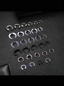 Milacolato 30Pcs Septum Pincher Tapers 16G 14G 12G 10G 8G 6G Horseshoe Septum Rings Acrylic Stainless Steel C Shape Septum Piercing Jewelry Nose Ear Cartilage Septum Stretching Kit For Women Men