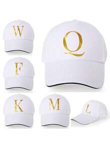 Baseball Cap, Letter Printed Vintage Trucker Hat, Snapback Cap, Suitable For Casual Outdoor Activities And Sun Protection, Spring & Autumn Travel Beach Vacation - White - View 9