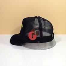 Unisex Fashionable Versatile Trucker Hat, Couple Baseball Cap, Men's Visor Hat, Women's Contrast Color Black Cap - 黑色 - 查看 5