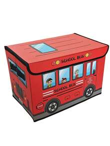 1pc Cartoon Toy Storage Box, Clothing Sorting Box, Car Pattern Cartoon Car Storage Box Can Be Folded Office Dormitory Clothing Storage Box, Waterproof And Moisture-Proof Students' Tools Snack Storage Box, Home Storage Stool Can Be Folded Storage Box ﻿ - Multicolor - View 10