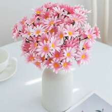 Artificial Plastic Flower Bouquet Eternal Realistic Faux Daisy Flowers With Long Stems For Home Kitchen Party Vase Decor
