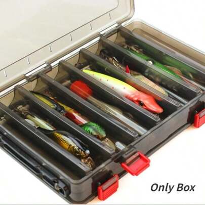 Transparent Double-Sided Double-Opening Fishing Wooden Shrimp Box Lu Yabo Climbing Iron Plate Lock Fishs Tackle Boxs Fish Tools Box