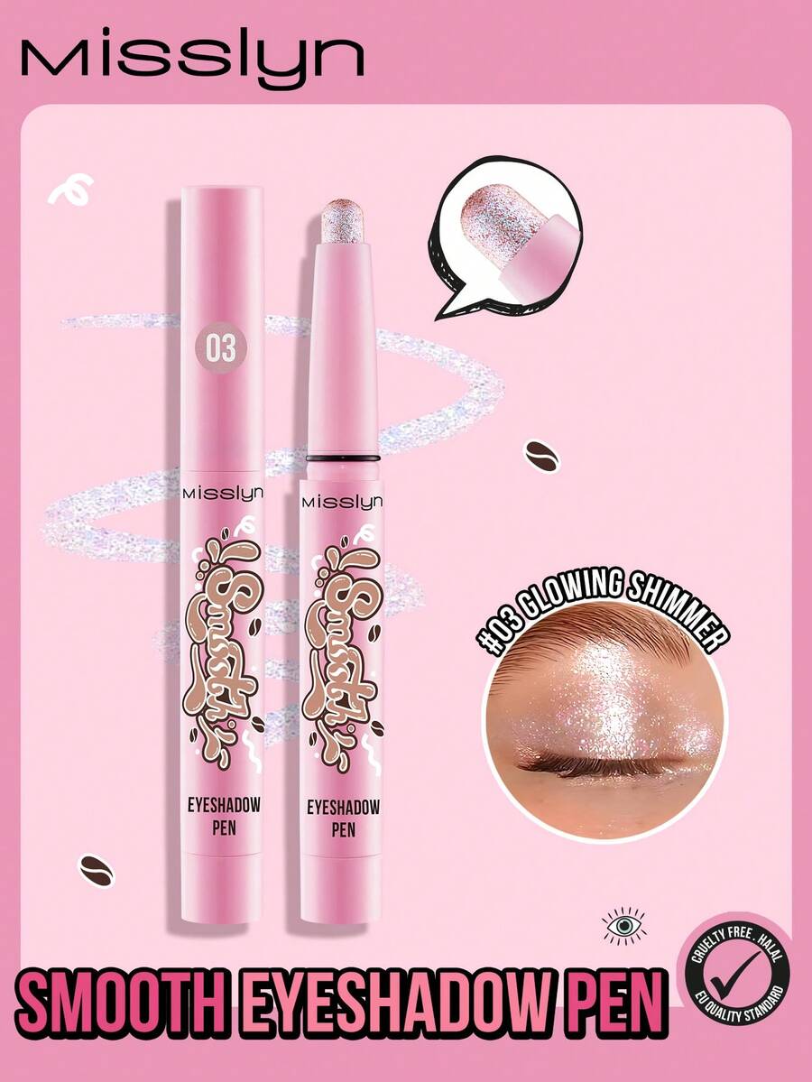 MISSLYN Smooth Eye Shadow Pencil, Eye Shadow Pencil, Eye Shadow Pencil, Highlighter Eye Shadow Pencil, Colored Eye Shadow Pencil, Shimmery Eye Shadow Stick, Waterproof Highlighter Eye Shadow Pencil, Colorful Eye Makeup, Long-Lasting Smudge-Proof Eye Shadow Pencil, Shimmery Eye Makeup, Creamy Eye Shadow Pencil, Brand Cosmetics - #3 Color Shimmer - 查看 1