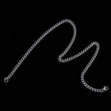 1 Pc Women Men Minimalist Chain Necklace For Daily Decoration - Silver - View 3