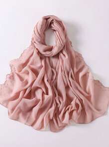 新款涤纶透明围巾，透气多功能头巾，适合女士头巾，柔软头巾，适合长袍配饰，面纱服装