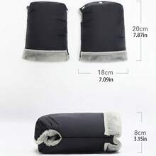 Baby Stroller Warm Gloves, Outdoor Windproof Anti-Freeze Cover For Stroller In Winter, Waterproof And Warm Handlebar Protective Cover For Snow Days
