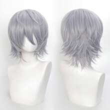 YEWELL 14英寸短直发合成假发,带刘海,男女通用角色扮演假发,每日手工制作,适合动漫、游戏、圣诞节活动、化装舞会等场合 - 彩色 - 查看 36