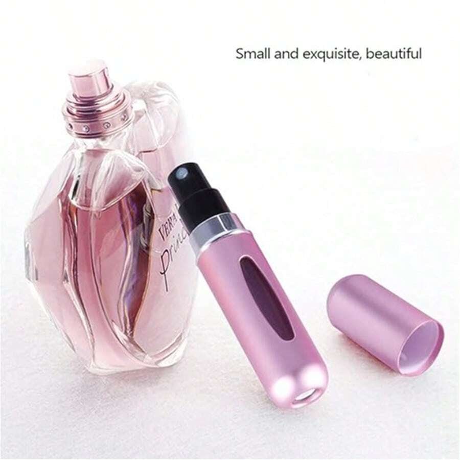 5ml Refillable Travel Perfume Atomizer Spray Bottle, Portable Bottom Filling Perfume Bottle - 亮粉紅色 - 查看 1
