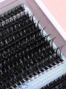 300 kępek rzęs, sztuczne rzęsy D-Roll, segmentacja DIY w domu, grube, puszyste sztuczne rzęsy, z klejem i uszczelką, szczoteczka do zębów, zestaw pęset, odpowiednie dla początkujących, gęste 60D+80D, 8-16 mm, zestaw do inteligentnego przedłużania rzęs w stylu mieszanym, zestaw: rzęsy DIY + klej + pęseta + czarny sztyft do powiek, łatwy w użyciu, odpowiedni do makijażu oczu i pielęgnacji, na co dzień, na wesele, na wieczór, prezenty dla uczniów z okazji powrotu do szkoły, zestaw kępek rzęs, rzęsy, sztuczne rzęsy