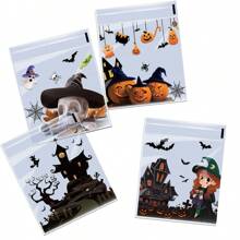 Halloween Kekstüte, Schnee-Knistern, selbstklebende Reißverschlusstüte zum Backen, Lebensmittel-Snacktüte, Kürbis-Geist Süßigkeiten-Verpackungstüte