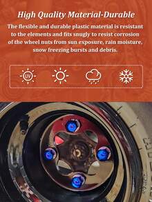 Wheel Nut Covers, 17/19mm Wheel Lug Caps With Removal Tool, Auto Hub Screw Bolt Head Tire Protector, Universal Vehicle Exterior Decor Accessories - Nhiều màu - Xem 3