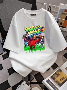 180g Pure Cotton Space Quest Roger Wilco Natural Color Vintage T Shirt For Men Size S-5XL Versatile Breathable Top For Everyday Wear Print Round Neck Short Sleeve Comfortable Fashion Slightly Summer For Women Graphic Unisex Stretched Soft Streetwear Designer Clothes Stylish Casual - White - View 2