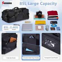 Travel Bag With Wheels, Waterproof, 3-In-1 Travel Backpack, Airplane Cabin, Travel Handbag With Combination Lock, 80 L, XL, Large Luggage Bag, 78 X 33 X 32 Cm, Suitcase For Women And Men