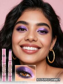 MISSLYN Smooth Eye Shadow Pencil, Eye Shadow Pencil, Eye Shadow Pencil, Highlighter Eye Shadow Pencil, Colored Eye Shadow Pencil, Shimmery Eye Shadow Stick, Waterproof Highlighter Eye Shadow Pencil, Colorful Eye Makeup - #5 Purple Shimmer - 查看 2