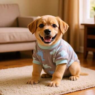 Nya höst-/vinterplyschhuvtröjor i korallfleece för hundar och katter, bekväma och moderiktiga, små/medelstora dinosauriemönster, söt chihuahua i koreansk stil