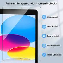 2 Pack Screen Protector For IPad 11th Generation A16 2025 11 Inch/IPad 10th Generation 2022 10.9 Inch, 9H Hardness Tempered Glass Ultra Sensitive Apple Pencil Compatible - iPad 11th/10th Gen (2025/2022) - View 4