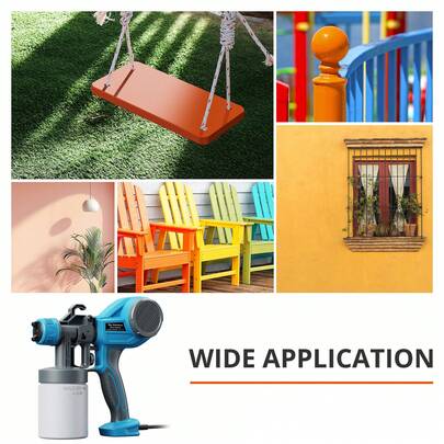 Sistema de pulverização de tinta Tilswall, pistola de pulverização de tinta com 4 bicos e 3 padrões de pulverização, 700 ml, fluxo de tinta ajustável, pistola de pulverização elétrica para cercas, armários, paredes, tetos, móveis