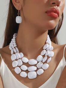 1 Set de joyas hechas a mano con estilo bohemio - Disponible en varios colores, diseño multifuncional y multicapa, adecuado para todas las estaciones, excelente para regalos y uso diario - conjunto de joyas - Ver 3