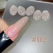 MISS SHAKA 10ml Summer Autumn Nails Flashing Pink Blue Brown Orange Broken Diamond Gel Nail Polish Halloween Nails Super Bright Reflective Gentle Fairy Colour Nail Salon Nail Art Nail Supplies