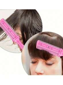 Double-Sided Trimming Comb, Professional Trimmer Razor Double-Blade Scissors Hair Thinning Comb Fine Hairstyle Cutting Tool Blade Haircutting Comb Tool Double-Edge Razor - Multifunctional Hair Clipper, Suitable For All Hair Types, Can Trim, Thin And Cut Bangs, Perfect For Beauty Grooming And Gift-Giving, Hair Styling Set, Hair Styling Tools, Hair Accessories, Hair Styling Tools,Travel,Birthday - Multicolor - View 4
