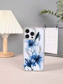 GALLAPLE Blue Lily Floral Print Magnetic Phone Case, Elegant Nature Aesthetic Case,Durable And Dirt-Resistant Material With Wireless Charging Design,Compatible With X/XS/XSMAX/11/11pro/11promax/12/12pro/12promax/13/13pro/13promax/14/14plus/14pro/14promax/15/15plus/15pro/15promax/16/16plus/16pro/16promax.Holiday Phone Accessories.Gifts An Excellent Gift For Friends Y2k Phone Case Cover 17 Pro Max Fall Funda Para Cute Phone Cases Cover De Pink Christmas Silicone Phone Case Rilakkuma Girlfriend Or Boyfriend Cheap 16 Case 16 Pro Max Case Fundas New Year Mobile Phone Case Gifts For Women - 黑色 - 查看 6