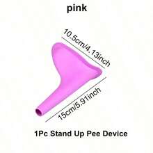 2件套 - 1个便携式硅胶小便漏斗 + 1个收纳盒，小巧可折叠设计，带便携包 - 可重复使用的女性站立式小便器，适合旅行、露营、徒步旅行，卫生用品