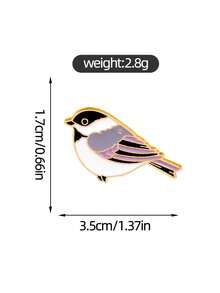1pc Cartoon Raven Animal Dark Series Brooch, Creative Vivid Metal Alloy Pin Badge, Clothing Bag Decor Accessories Backpack For School Office Accessories Shirts Jacket Jewelry Christmas Halloween Clothes Pin Funny Cute Teacher Gifts Gifts For Mother, Father, Graduation, And Teacher - Black - View 7