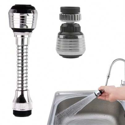 1pc Kitchen Faucet Extender With Anti-Splash Swivel Sprayer For Kitchen/Bathroom/Toilet Universal Sink,With Water Pressure Booster External Joint,With Two Adjustable Modes And Longer Design Bathroom Accessories Bathroom Tools