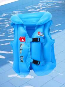1 件充气 ABC 游泳背心，3 种颜色黄橙蓝浮力辅助游泳夹克便携式充气背心适用于游泳浮潜皮划艇桨划船和其他低冲击水上运动充气浮潜背心浮潜夹克