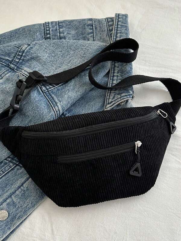 Bolso de pecho casual con bolsillo con cremallera lateral de unicolor, adecuado para compras, carteras, compras, mujeres jóvenes, estudiantes universitarios, recién llegados, trabajadores de cuello blanco. Son muy adecuados para oficinas, universidades, trabajo, negocios, viajes al trabajo, actividades al aire libre, viajes y salidas