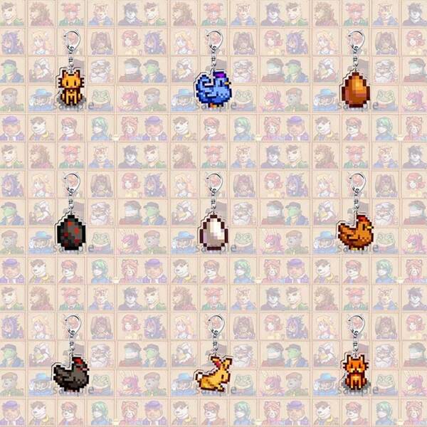 2025 New Stardew Valley Acrylic Keychain Pendant Decoration Game Peripheral Chick, Dog, Egg, Book Bag Pendant - Birthday Gift - Easter Gift - Sell Beauty Gift - Gift - Toy - Easter - New Bestseller - New Hot Seller - New Arrival