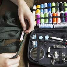 Complete Sewing Kit With Assorted Threads, Needles, Scissors, Buttons, Tape Measure, Seam Ripper And More - Ideal For Minor Repairs, Emergency Fixes, Personalization, DIY Crafts - Portable Travel Sewing Kit Suitable For Home, Outdoor And On-The-Go Use, Also A Great Gift For Halloween And Christmas - Black - View 12