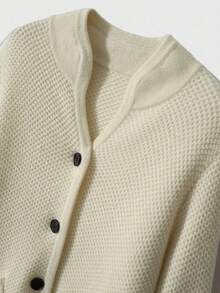 Autumn/Winter New Fashion Women's Elegant Loose Commuter Blouse, Sheep Wool Retro Knit Cardigan Sweater Jacket For Women - Apricot - View 8