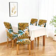 Tropische Schildkröte Bambus Stuhlbezug, Bankettstuhlbezug, Hochzeitsstuhlbezug, Heimstuhlbezug, abnehmbarer bedruckter Stuhlbezug, wasserdichter Tisch- und Stuhlüberzug, elastisches Gewebe einfach zu installieren, geeignet für Wohnzimmer, Esszimmer, Schlafzimmer, Arbeitszimmer, Büro, Hotel, Geschäft, Outdoor, Hochzeit, Bankett, Partyzubehör