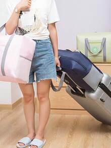 Thickened Upgraded Travel Mobile Business Travel Storage Bag, Large Capacity Luggage, Portable Foldable Luggage Storage Bag, Trolley Crossbody Bag, Round Label Luggage Bag, Trolley Suitcase, Foldable Travel Bag, Airplane Bag, Moving Packing Bag, Clothing Storage Bag, Travel Essential, Clothing Storage Bag. - Multicolor - View 6