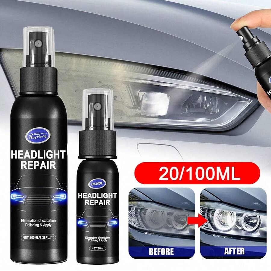 Nước đánh bóng sửa chữa đèn pha cải tiến, dung dịch phục hồi đèn pha ô tô, xịt sửa chữa vết xước ô tô, bình xịt làm sạch ô tô, bình xịt nano cho ô tô, bình xịt nano sửa chữa vết xước ô tô, bình xịt mạ pha lê ô tô, bình xịt nano sửa chữa vết xước ô tô - màu đen - Xem 1