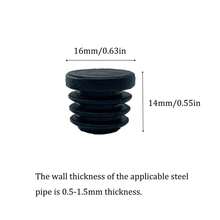 5/8/10个装黑色塑料塞帽，方管家具腿防尘罩，桌椅钢制脚垫保护套 - 黑色 - 查看 16