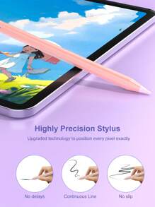 Este lápiz óptico es compatible con iPad. Es un lápiz óptico y también un accesorio para iPad, compatible con los modelos iPad de 10.ª/11.ª generación de 2022 (chip A16)/Air4/5/6 de 10.9 pulgadas, compatible con los modelos iPad 7/8/9 de 10.2 pulgadas y los modelos iPad Pro 11 de 11 pulgadas/12.9 pulgadas de 2018 a 2022. - Rosa - Ver 6