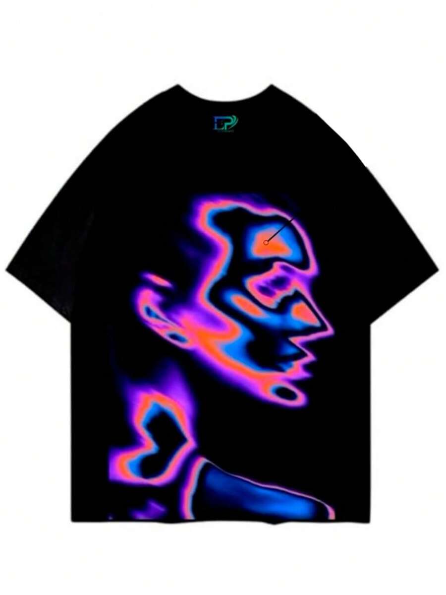 Purple Women's T-Shirt Unisex 100% Cotton Streetwear New Arrival Shipping Various Colors!! PLUS SIZE - 黑色 - 查看 1