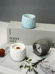 1pc, Exquisite Soybean Wax Candle, Moon Texture Appearance, Relaxing And Romantic Fragrance Candle, Aromatherapy Candle, Christmas Decorations Candle, Smokeless Candle, Soy Candles, Non-Paraffin, Luxury Handcrafted Aromatherapy Candles, And Long-Lasting Aroma, Odor Elimination, Gifting, Best For Men And Women For Birthday/ Christmas, Dinner Lighting, Prop/Assist In Marriage Proposals, And Relaxation, Bestfriend Gifts, Gift For Woman