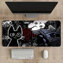 1pc Dark Punk Anime Mousepad XL Creepy Cat Gaming Mat Grunge Desk Pad For Gamers Neon Aesthetic Mouse Pad For PC Setup Dark Punk Anime Gift