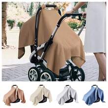 1pc Baby Basket Cover, Warm Stroller/Pram/Highchair Cover, Nursing Scarf, Multi-Purpose - Nursing/Breastfeeding Cover, Stroller/Highchair/Pram Cover, Scarf, Car Seat Canopy - Multicolor - View 1
