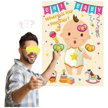 Pegatina de póster para juego de venda, decoración para fiesta de revelación de género, pegatina de antifaz, accesorio para juego de fiesta, decoración del hogar, regalo - Multicolor - Ver 4