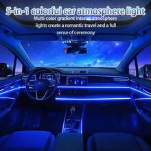RGB 5-In-1 Ambient Lighting Kit, 236-Inch Fiber Optic 8-Color Car Neon Light, Car Interior Neon LED Light Strip, Car Interior Music Mode Lighting Accessories - RGB 5-in-1 Ambient Lighting Kit - View 4