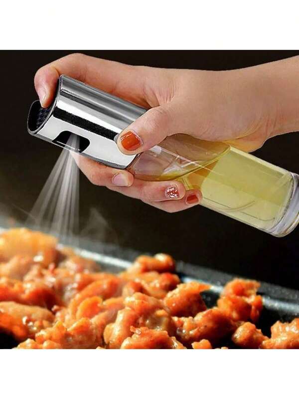 2 stuks oliespray Borrivador van glas en roestvrij staal, geschikt voor keuken, buiten, barbecues en bijeenkomsten