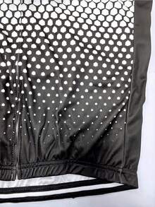 Bộ đồ đạp xe nam, áo nỉ đạp xe có túi sau, áo nỉ đạp xe địa hình tay ngắn - Đen và trắng - Xem 6